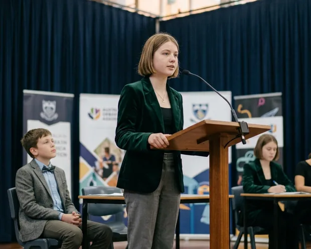 Students taking part in a friendly debate